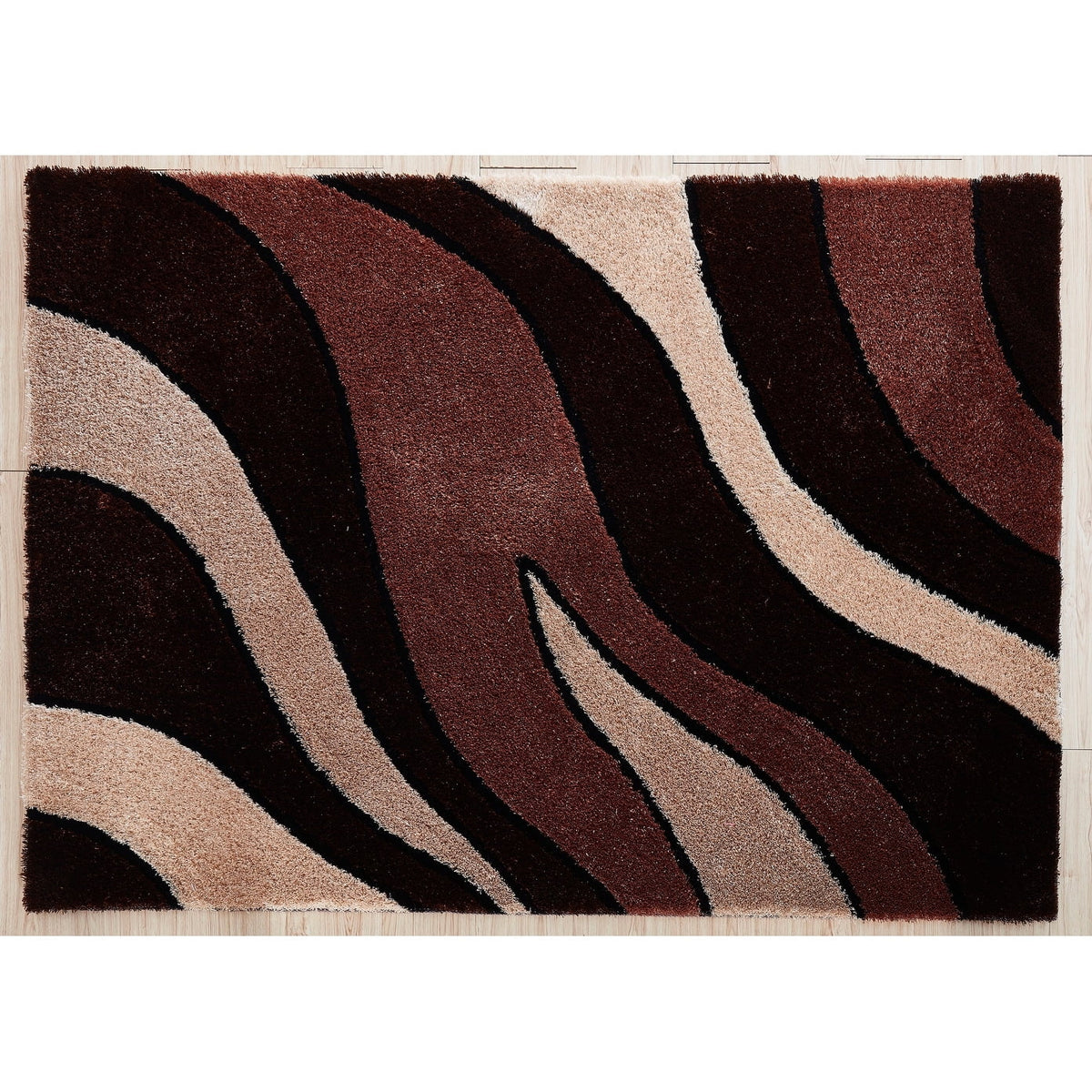 Aria Collection Soft Pile Hand Tufted Shag Area Rug in Grey & Turquoise. Amazing Rugs AC1024-57 5 x 7 ft