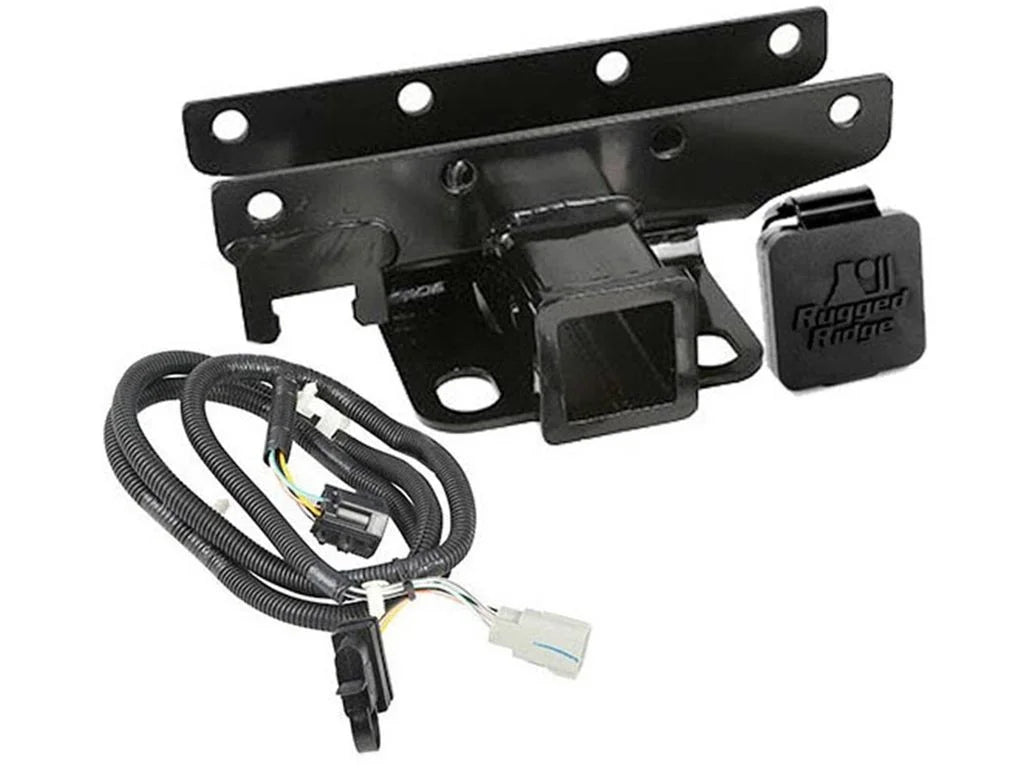 Rugged Ridge by RealTruck Trailer Hitch Kit for Wrangler JK | 2" Ball, Rated to Tow 2,000-Lbs | 11580.54 | appropriate with 2007-2018 Jeep Wrangler JK