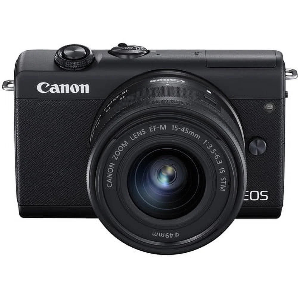 EOS M200 Mirrorless Digital Camera with 15-45mm Lens (3699C009) + More