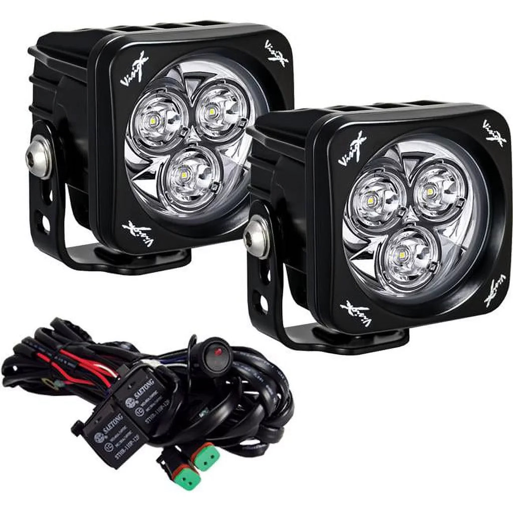 Square 3 LED Cannon CG2 Lights - Pack of 2. Vision X Lighting CG2-OPM310KIT 3.0 in