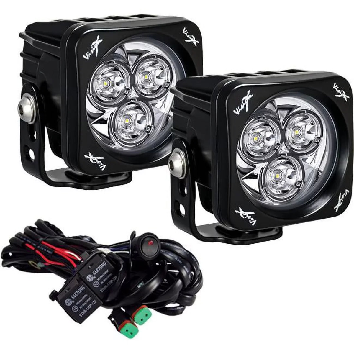Square 3 LED Cannon CG2 Lights - Pack of 2. Vision X Lighting CG2-OPM310KIT 3.0 in