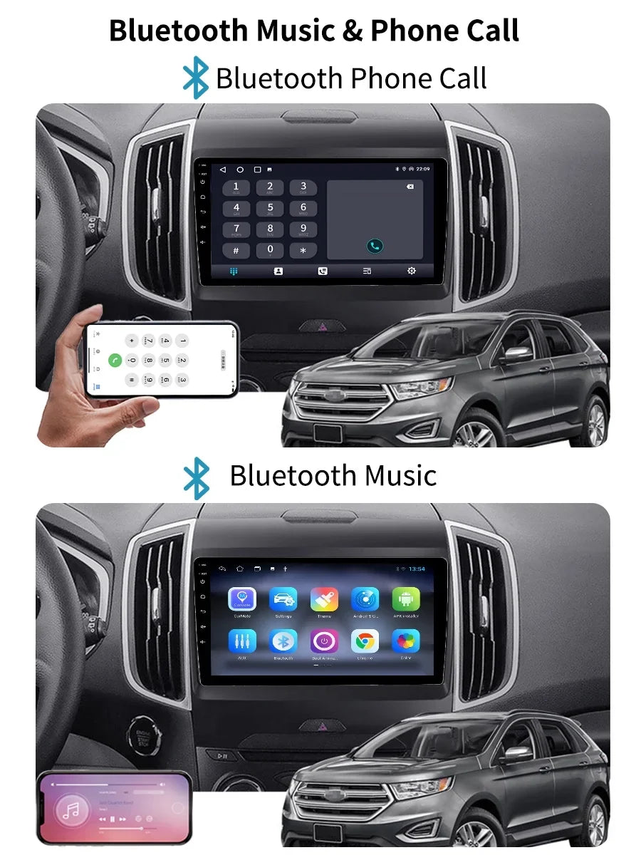 Bluetoth Car Stereo Radio For  Edge 2 2015 - 2018 Android Screen Multimedia With Android Auto Carplay GPS Navigation