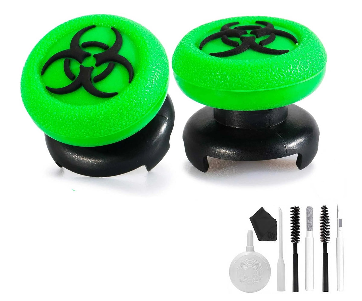 FPS Thumbstick Extender & 3D Texture Rubber Silicone Grip wrap 2 Sets for Xbox Series X/S & Xbox One Controller(BioH Green) BOLT AXTION Bundle Like New