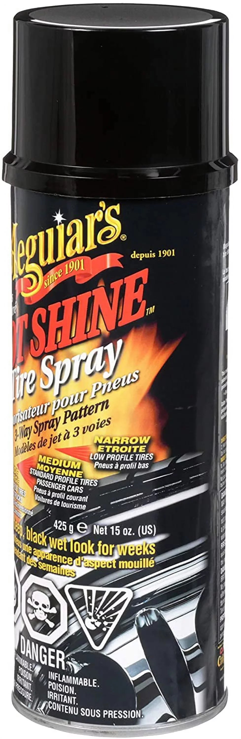 Meguiar's G13815 Hot Shine High Gloss Tire Coating - 15 Oz Spray Can 3