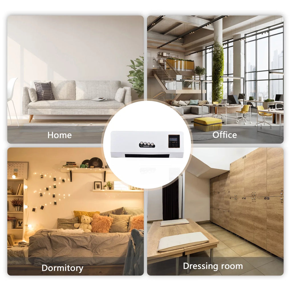 Pinnaco Heater and Fan Combo 2-in-1 Timing Function Electric Fan and Space Heater with Remote Control for Dormitory Home