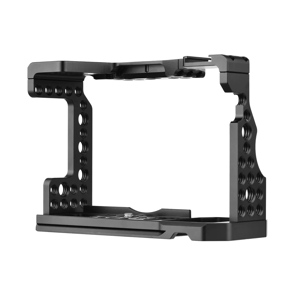 Camera Cage Aluminum Alloy Video Cage Replacement for  A7M3 A7R3 A9 Mirrorless Camera with Cold Shoe Mount 1/4 Inch & 3/8 Inch Screw Holes