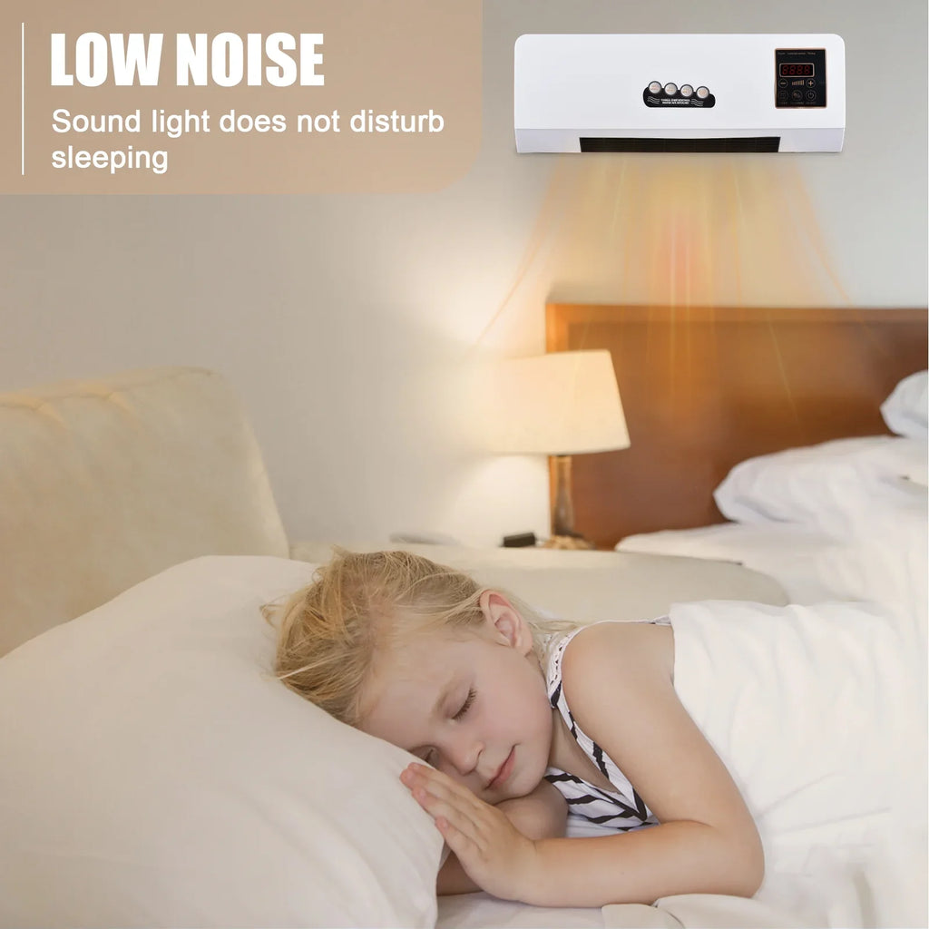 Pinnaco Heater and Fan Combo 2-in-1 Timing Function Electric Fan and Space Heater with Remote Control for Dormitory Home