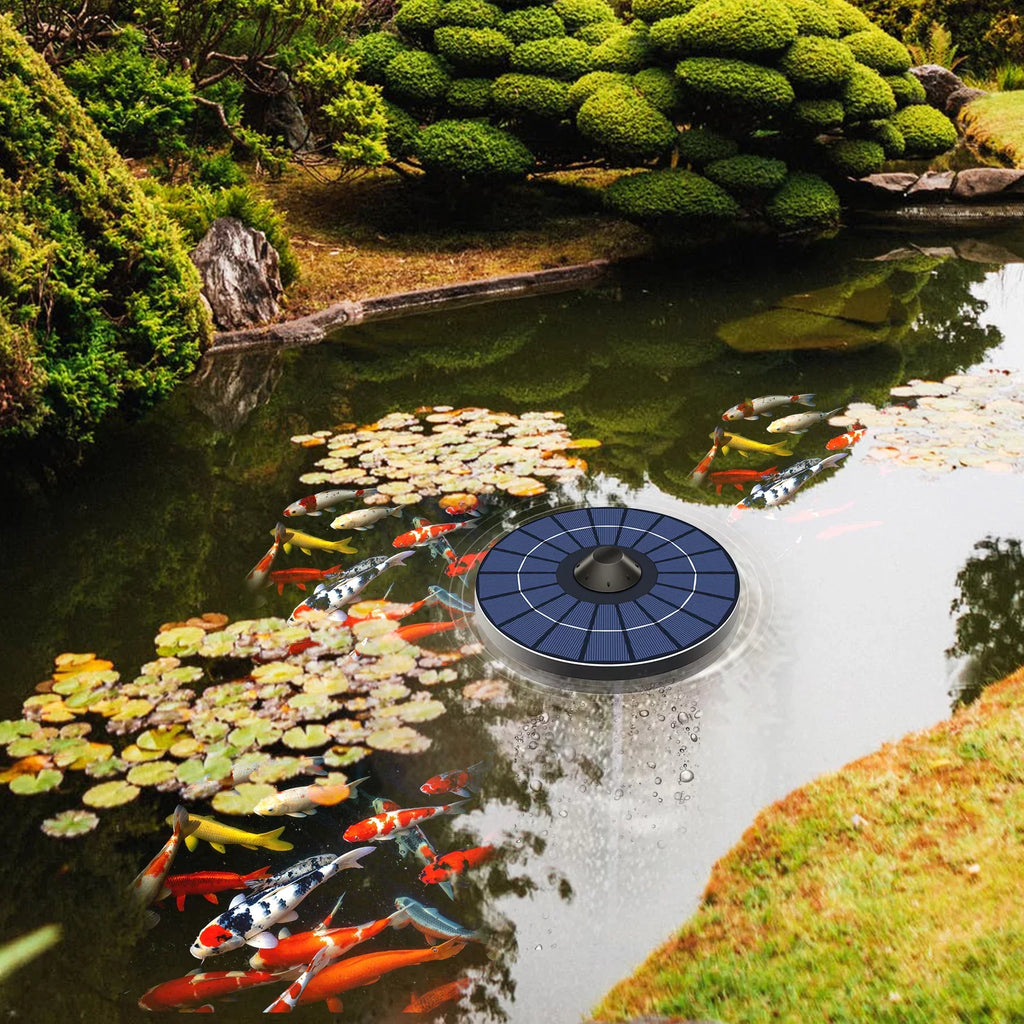 Carevas Instrument,Aerator Fish Tank Fish Tank Small Pond Aerator Stone moisture Pond Tank Small Pond Bubble Stone moisture Small Pond liquid Solar Aerator Pump mewmewcat Air se Bubble
