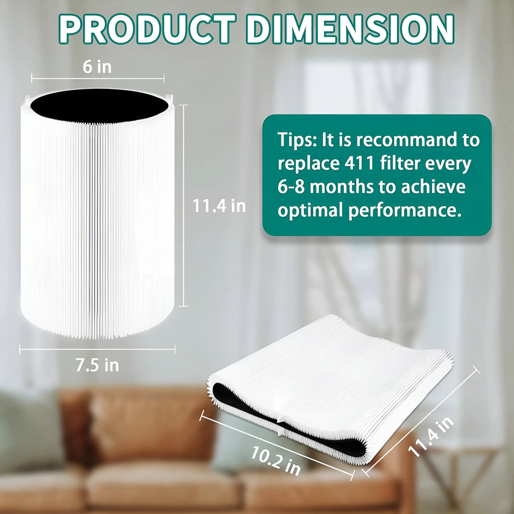 AMI PARTS  Blue Pure 411 Replacement Filter for  Blue Pure 411, 411+ & Mini Air Purifier