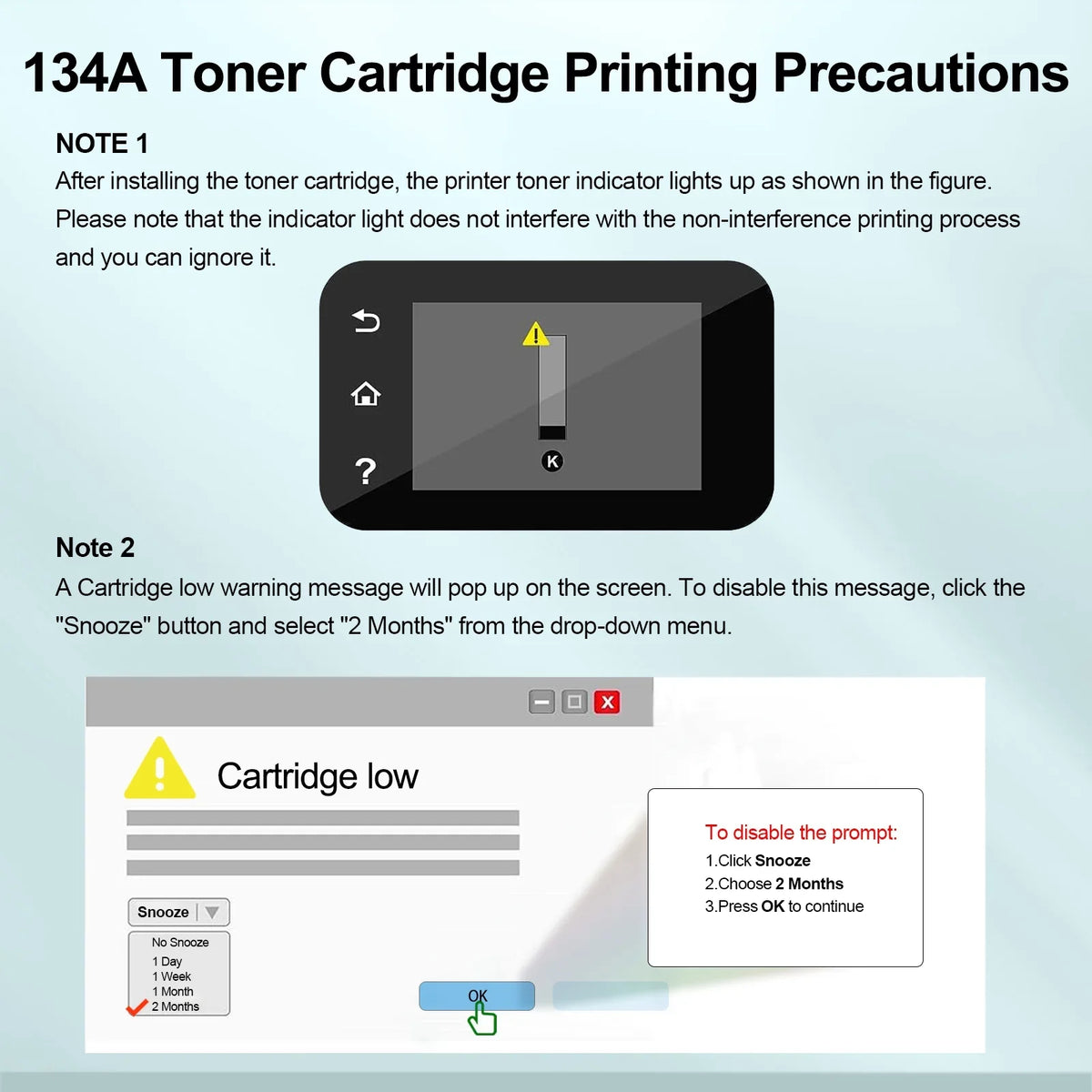 GREENCYCLE 8 appropriate for  134A W1340A (No Chip) Black Toner Cartridge Replacement with  Laserjet M209dw MFP M234dw M234sdw M234sdn Printer