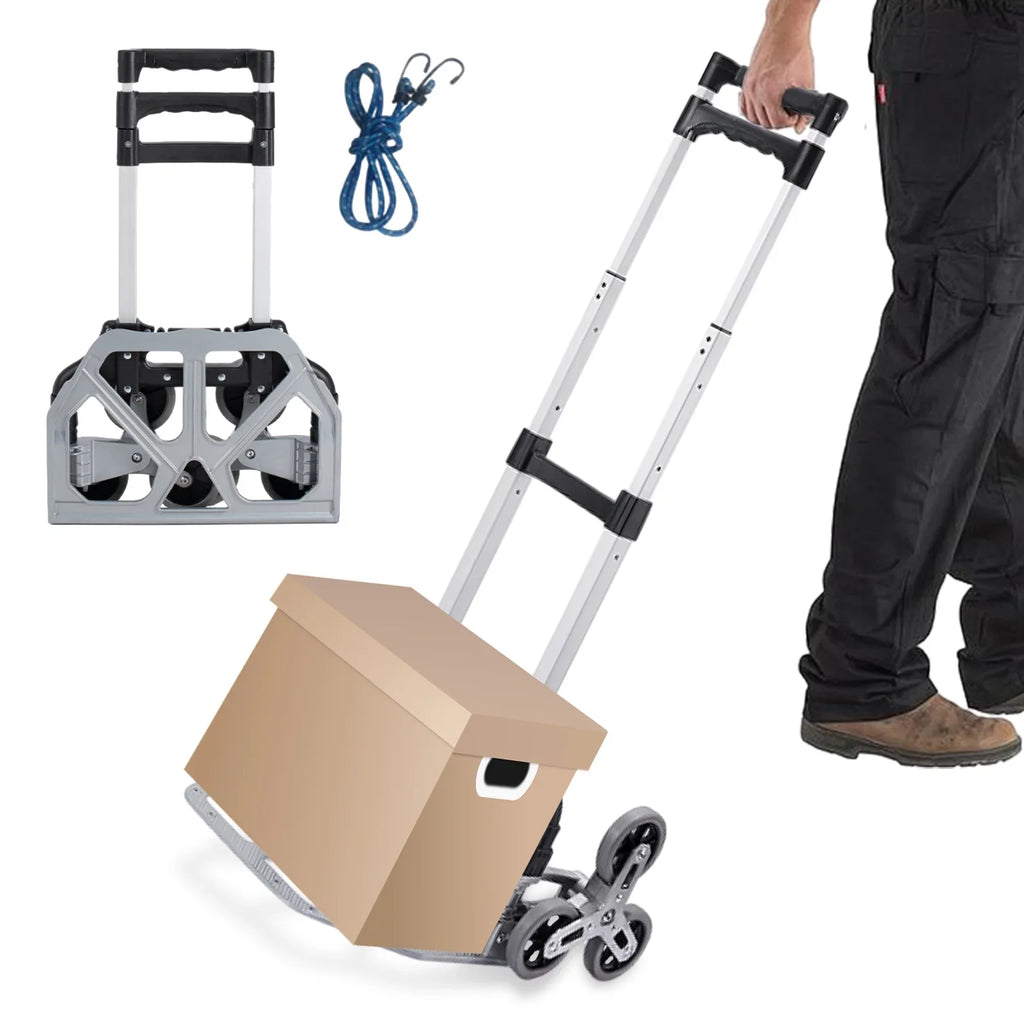 TOPATY Moving Dolly For Stairs | Heavy Duty Collapsible Trolley With Wheels | Portable Folding Truck For Luggage, Moving, Travel, Shopping, Workplace, Warehouse Distribution