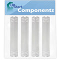 4-Pack BBQ Grill Heat Shield Plate Tent Replacement Parts for Part Number 97451 - appropriate Barbeque Stainless Steel Flame Tamer, Guard, Deflector, Flavorizer Bar, Vaporizer Bar, Burner protector 16 1/8"