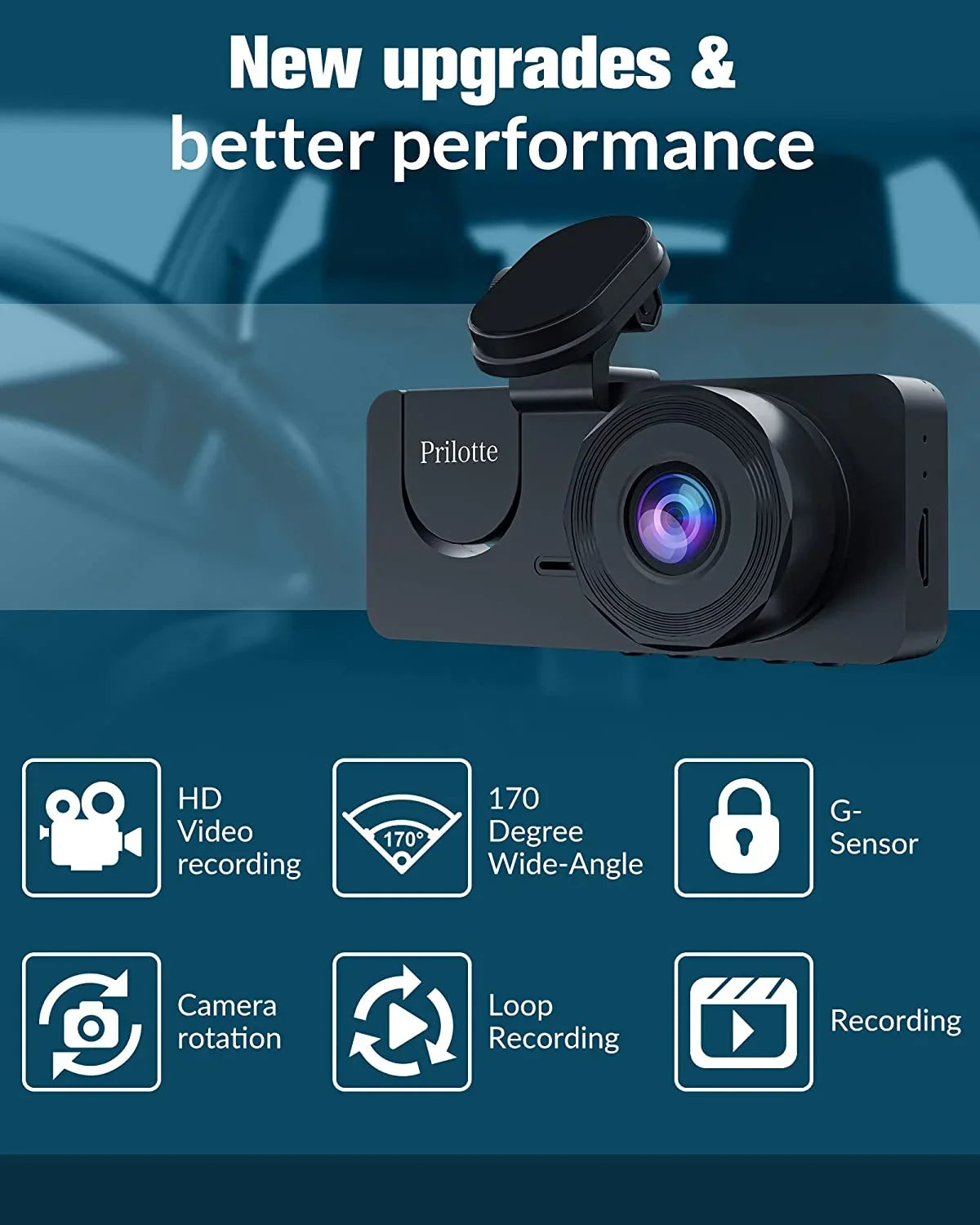 3 Channel Dash Cam Front and Rear Inside,4K Full UHD Dash Camera for Cars with Free 32GB SD Card,Built-in Super Night Vision,170°Wide Angle,2.0'' IPS Screen,WDR,Loop Recording,24H Parking Mode