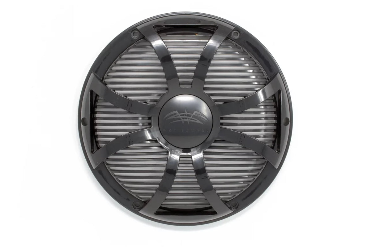 Wet Sounds Revo 10" Subwoofer & Grill - Black Subwoofer & Black Closed Face SW Grill - 4 Ohm