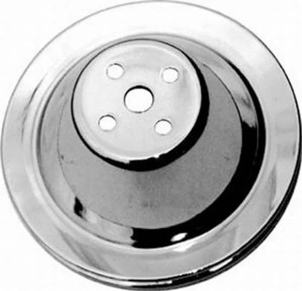 Racing Power Company R9600 Chrome Steel liquid Pump Pulley Sbc Short 7.1 Dia