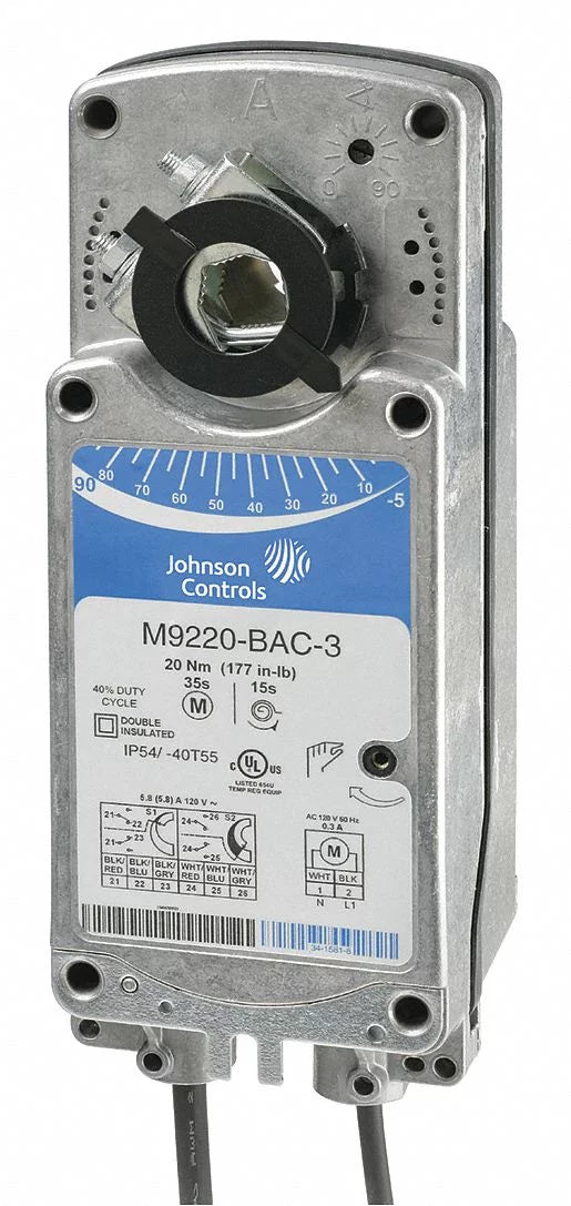 Johnson Controls Actuator, Damper and Valve, 177 in-lb  M9220-AGA-3