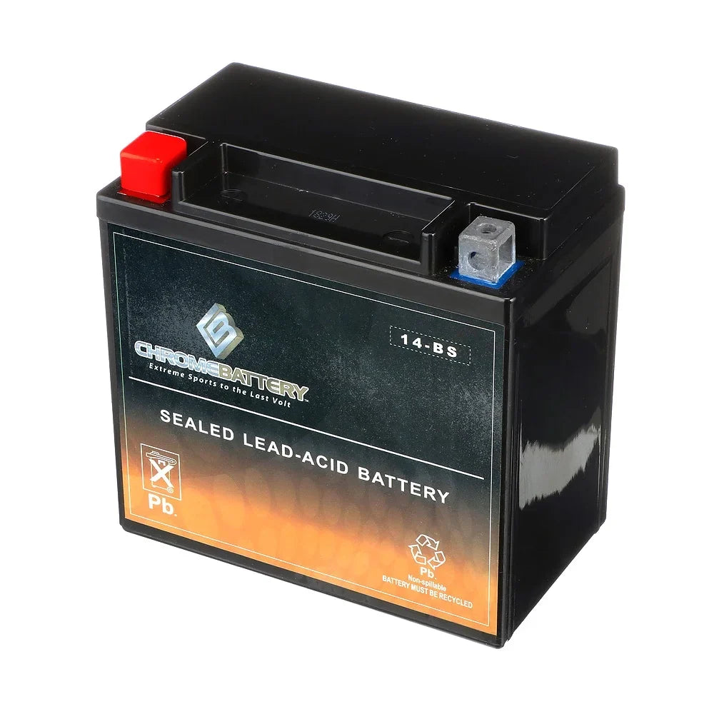 Tourer) 2003. E. C. Chrome Battery YTX14-BS (14-BS 12 Volt,12 Ah, 200 CCA) Motorcycle Battery for Honda 1100cc Vt1100c, C3, T Shadow (spirit, Aero, A