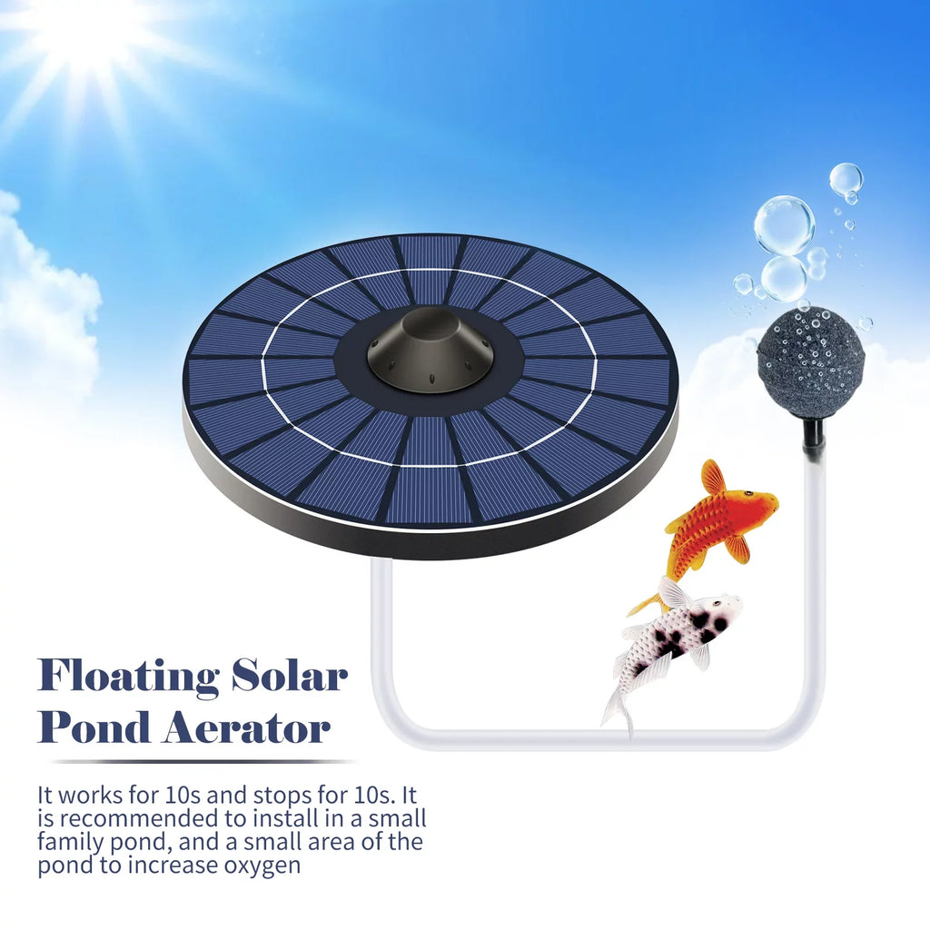 Carevas Instrument,Aerator Fish Tank Fish Tank Small Pond Aerator Stone moisture Pond Tank Small Pond Bubble Stone moisture Small Pond liquid Solar Aerator Pump mewmewcat Air se Bubble