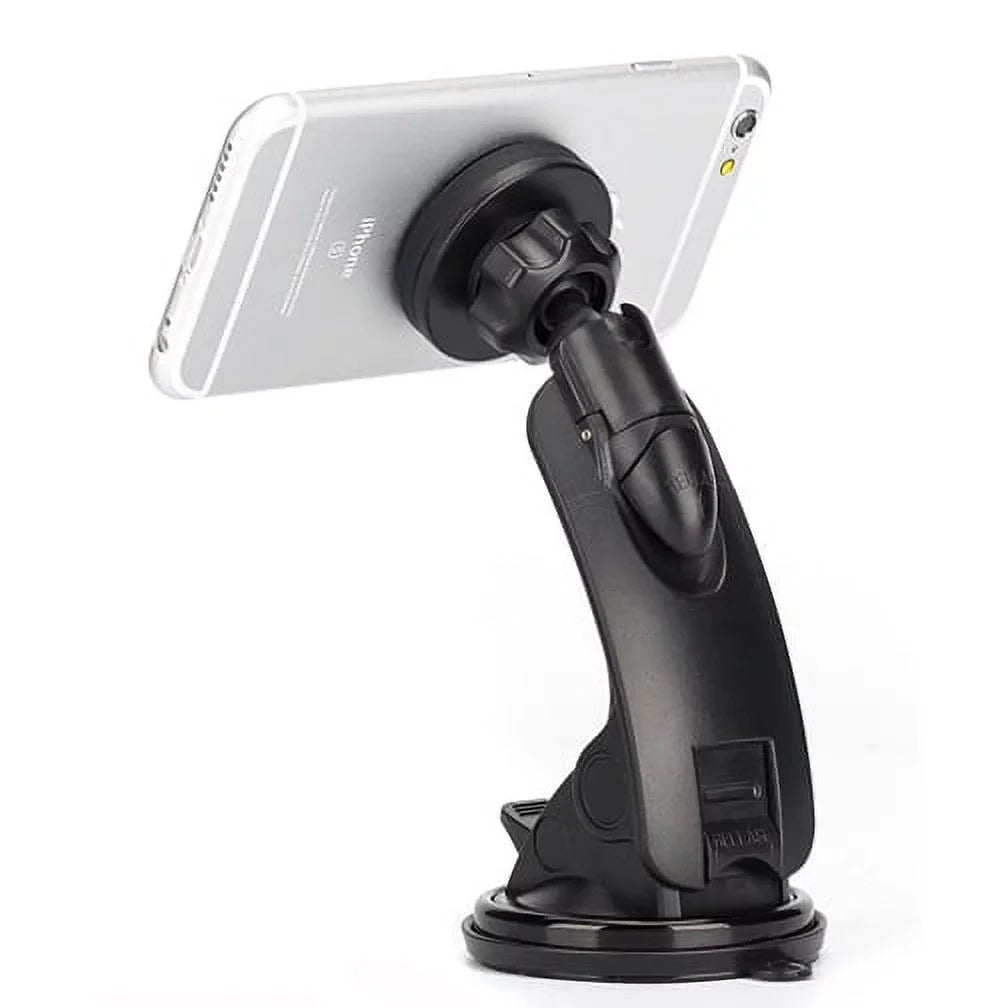 Premium Magnetic Car Mount Dash Windshield Holder Window Rotating Dock Stand Strong Grip Adjustable Suction QQP for  Galaxy J7 Perx V (2017), Mega 2 Note 2 On5 Prevail LTE S4, S5 Active, Mini