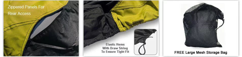 Weatherproof Jet Ski shield For YAMAHA Wave Runner FX Limited SVHO 2017-2018 - YELLOW / Black - All atmospheric conditions - Trailerable - Protects from Rain, Sun, & More! Includes Trailer Straps & Storage Bag