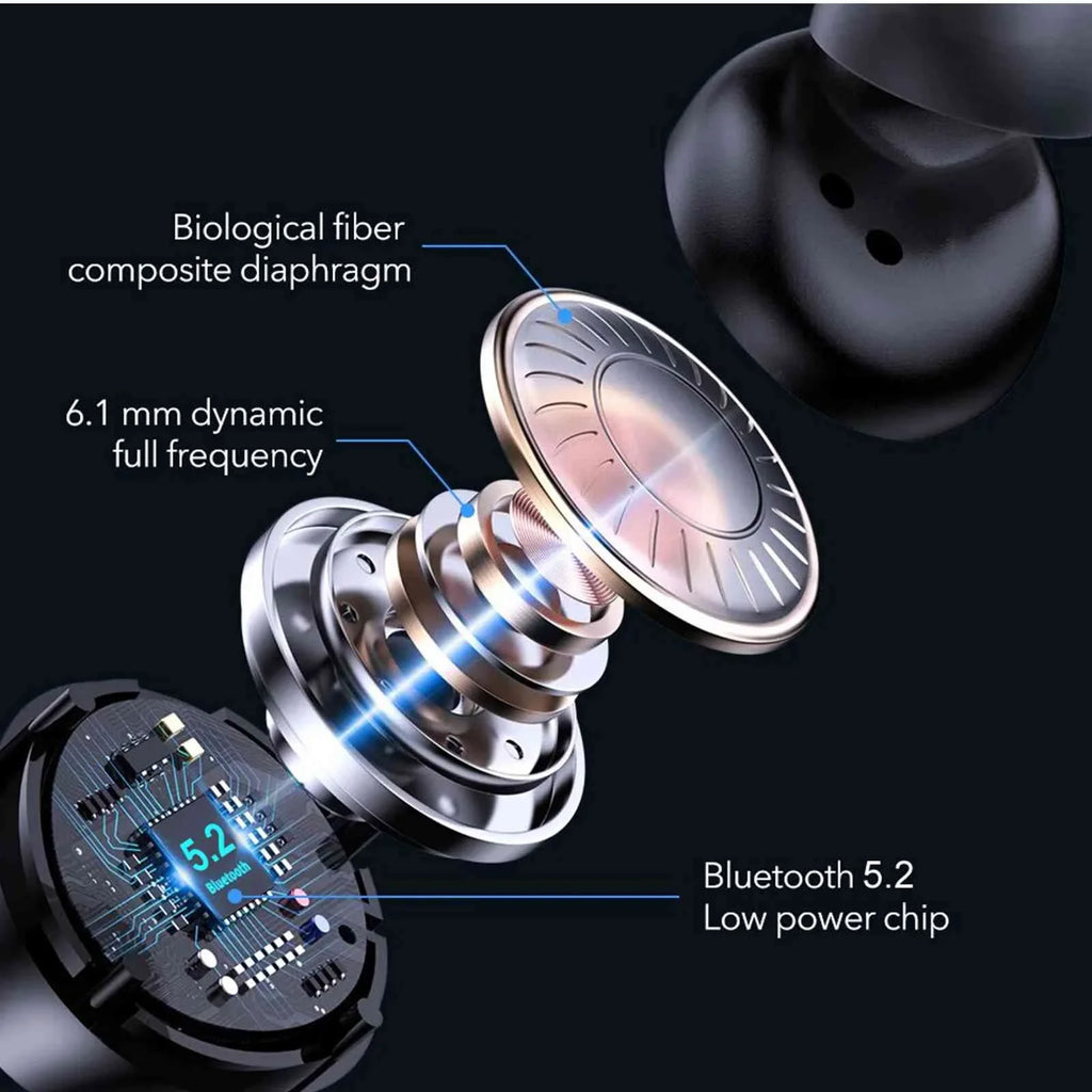 UrbanX True Wireless Bluetooth Earbuds + Charging Case, Black, Dual Connect, IPX5 liquid Resistance, Bluetooth 5.2 Connection, Balanced, Bass Boost suitable with  Tab P11 Plus