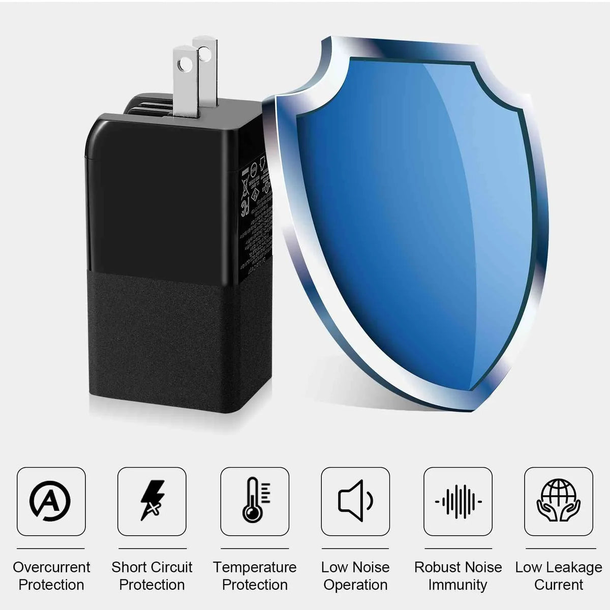 UrbanX 65W Fast Travel Charger with 3 Ports USB & Dual USB-C High-Speed Charging matching with Doogee S86/S88 Plus/S96 Pro/S58 Pro/S59, iPhone,  Galaxy, Google Pixel, MacBook, Steam Deck