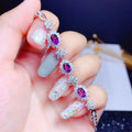 Natural Amethyst Bracelet Women S925 Sterling Silver Plated 18k Gold Inlaid Light Luxury