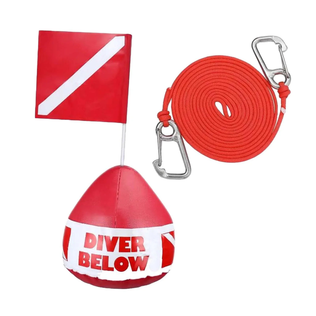 AMLESO Dive Flag Float Buoy Dive Flag High Visibility Float , Inflatable Floater for Surface ing, Diving, Fishing