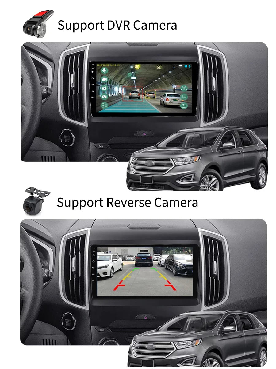 Bluetoth Car Stereo Radio For  Edge 2 2015 - 2018 Android Screen Multimedia With Android Auto Carplay GPS Navigation