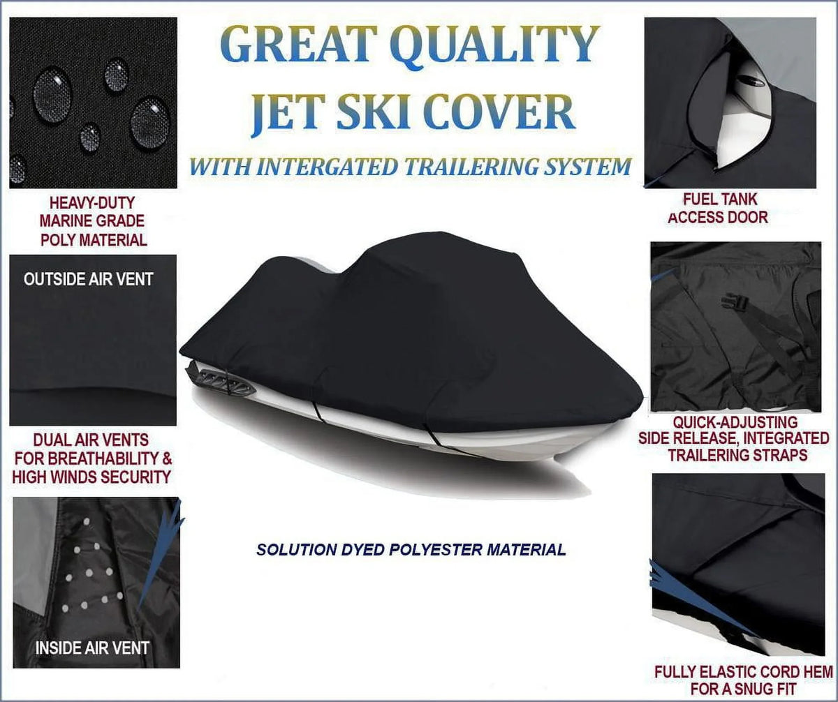 BLACK 600 DENIER JetSki shield suitable for Watercraft Jet Ski PWC wrap Yamaha VXR 2015 2016 2017
